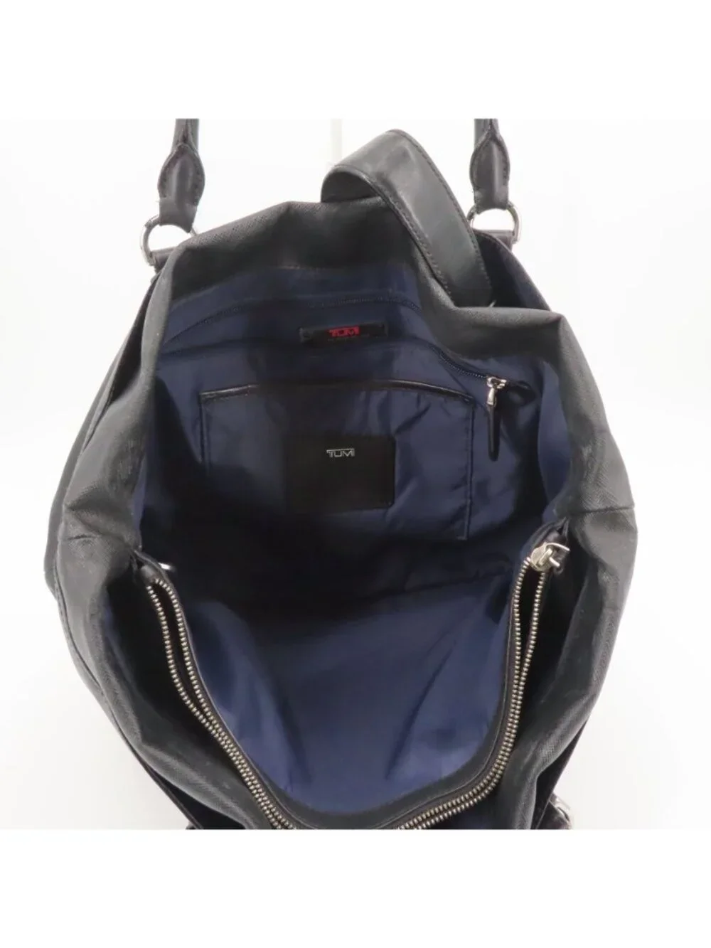 Tumi Villa Turin 73105D2 Black Canvas Work Travel Tote Handbag Purse Bag Commute